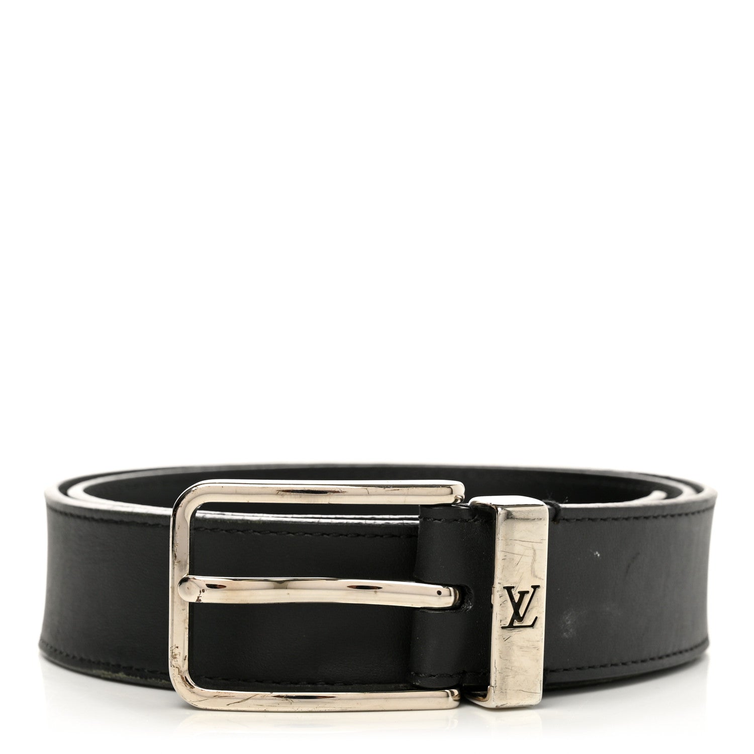 Louis Vuitton Calfskin 35mm Pont Neuf Belt 85 34 Black 1 of 8