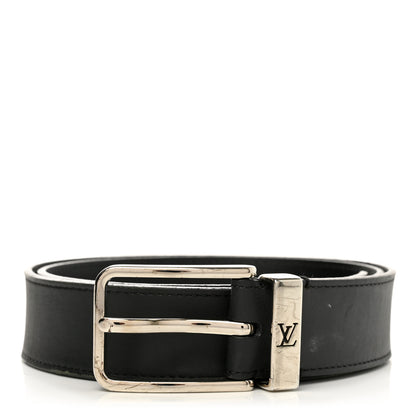 Louis Vuitton Calfskin 35mm Pont Neuf Belt 85 34 Black 1 of 8