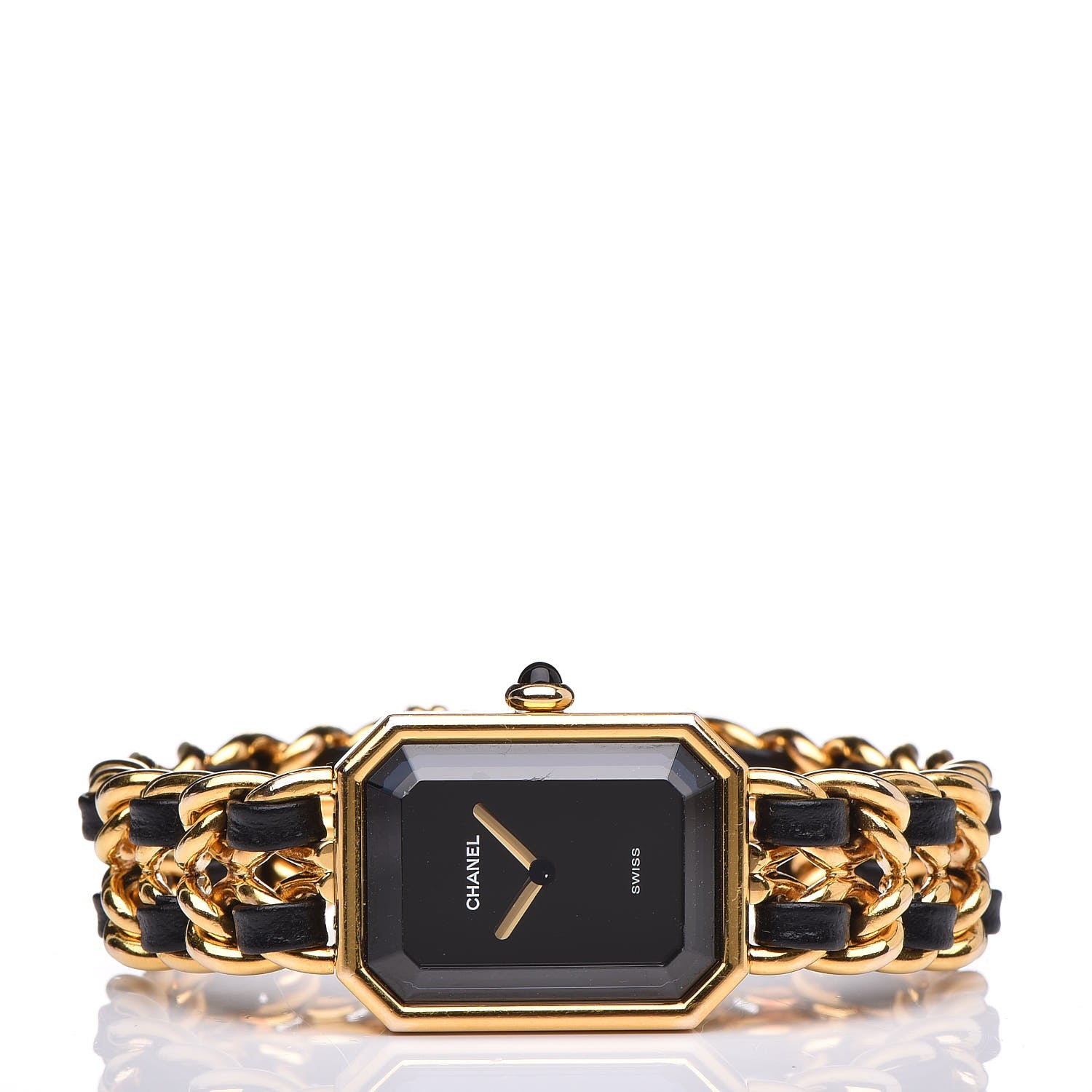 Chanel Stainless Steel Lambskin 20mm Chain Premiere Quartz Watch Gold M 3 of 6