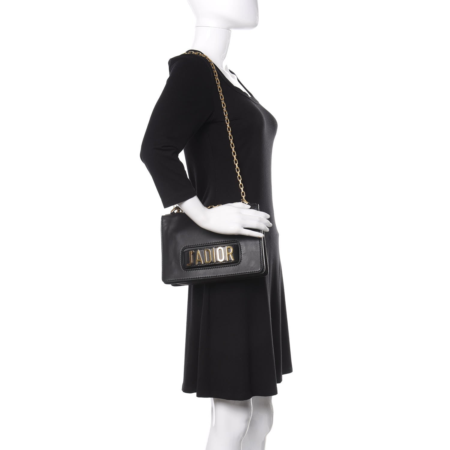 Christian Dior Calfskin J'Adior Chain Flap Bag Black 2 of 9