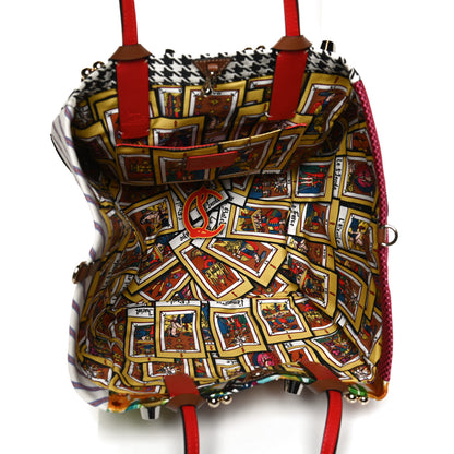 Christian Louboutin Canvas Embroidered Calfskin Caracaba Tote Multicolor 4 of 12