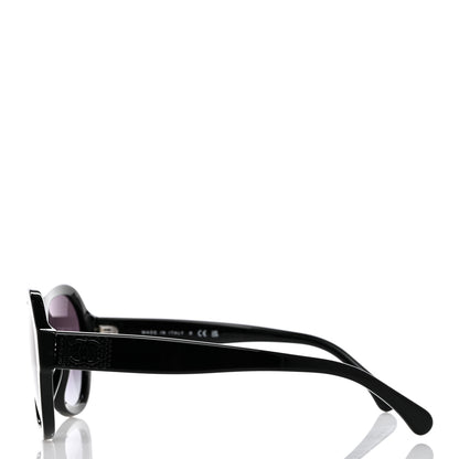 Chanel Acetate Strass Pilot Sunglasses 5467-B-A Black 3 of 9