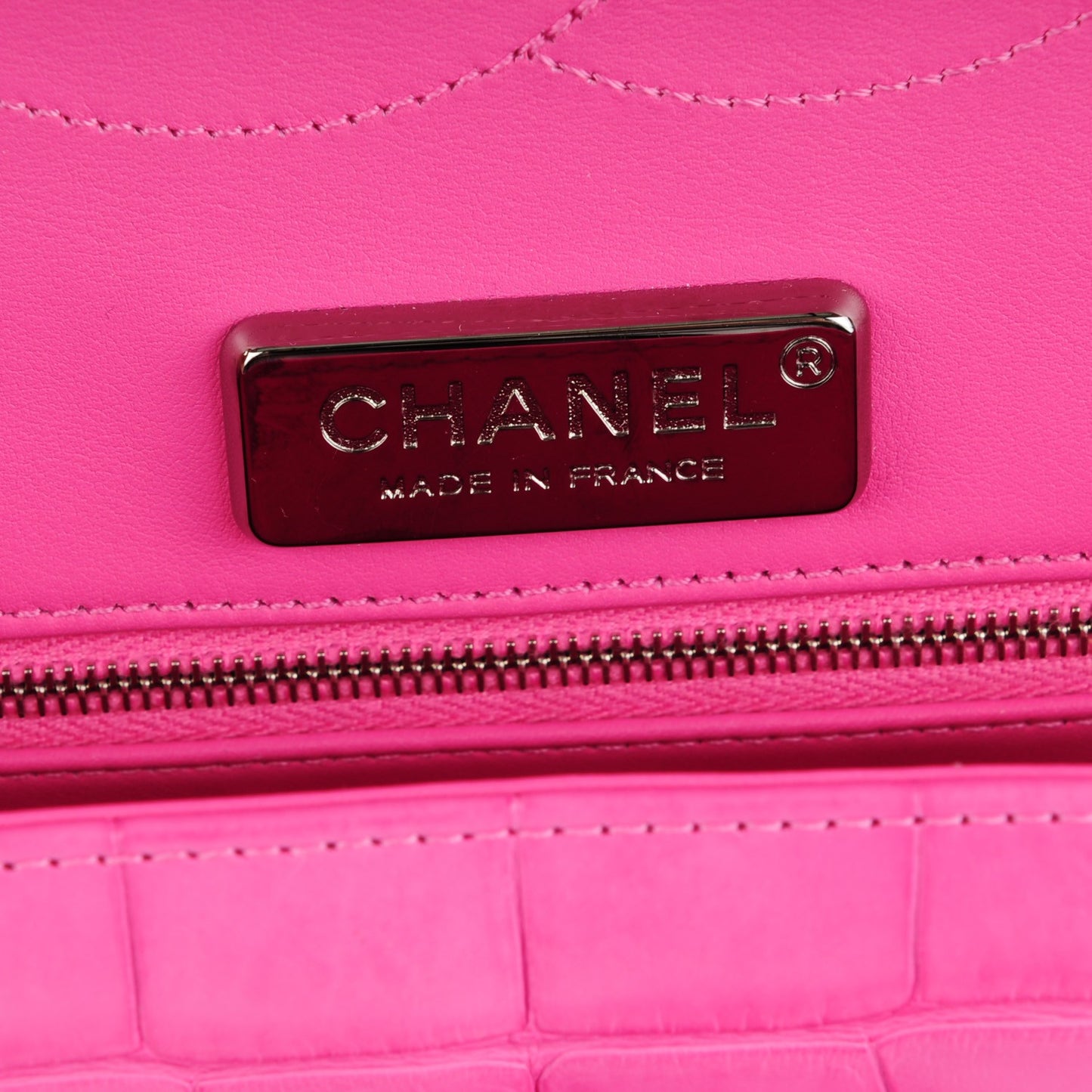 Matte Alligator Jumbo Double Flap Pink