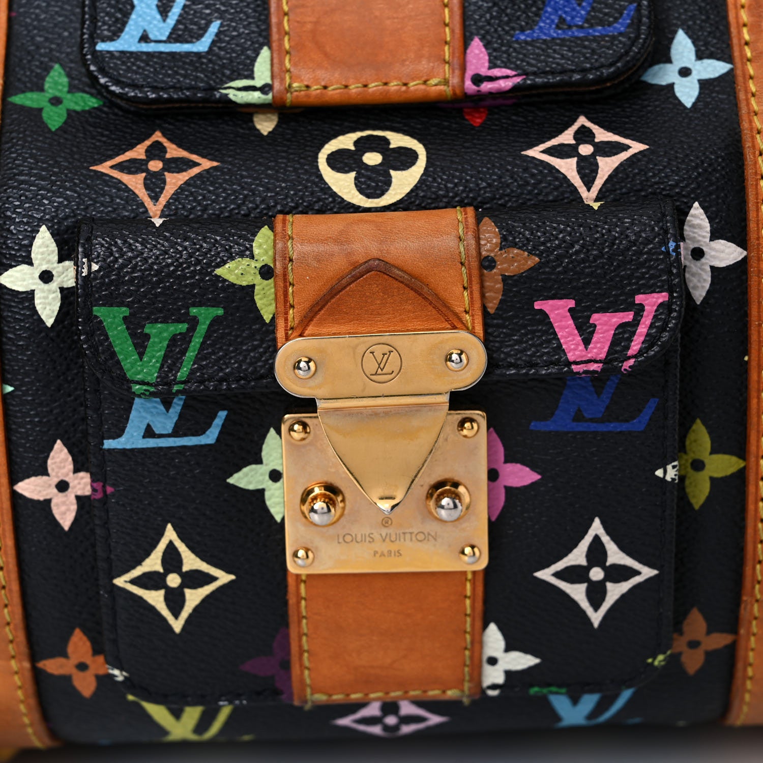 Louis Vuitton Monogram Multicolor Keepall 45 Black 26 of 44