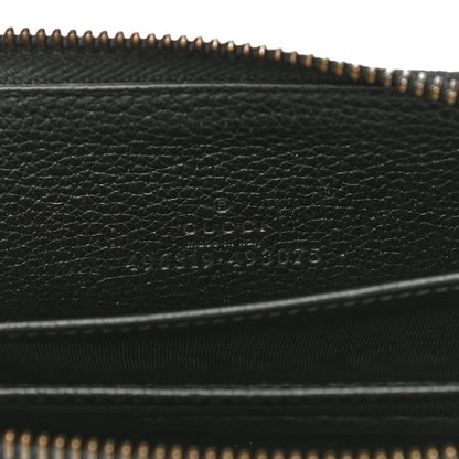 Gucci Calfskin Logo Zip Around Card Case Black 6 of 9