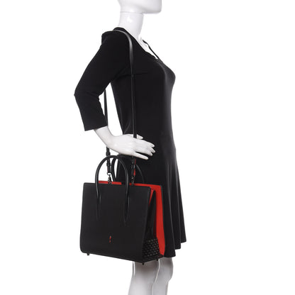 Christian Louboutin Calfskin Empire Patent Studded Medium Paloma Black 2 of 14