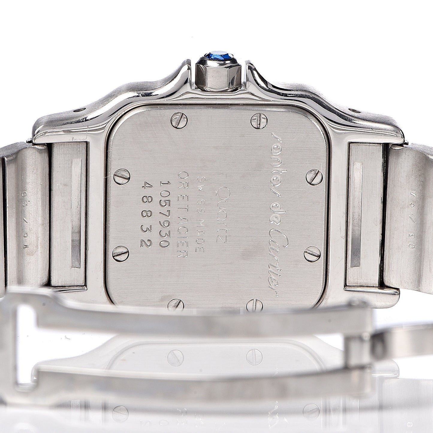 Stainless Steel 18K Yellow Gold 24mm Santos De Cartier Galbee Quartz Watch