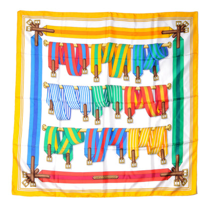 Hermes Silk Sangles Scarf 90 White 2 of 3