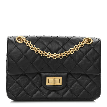 Chanel Aged Calfskin Quilted 2.55 Reissue Mini Flap Black 1 of 11