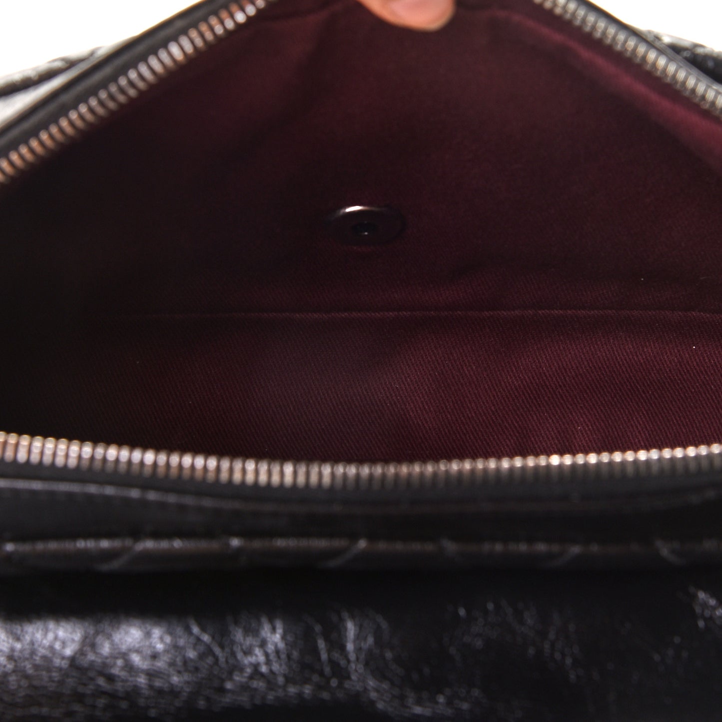 Glazed Calfskin Quilted Medium Duo Color Flap Black