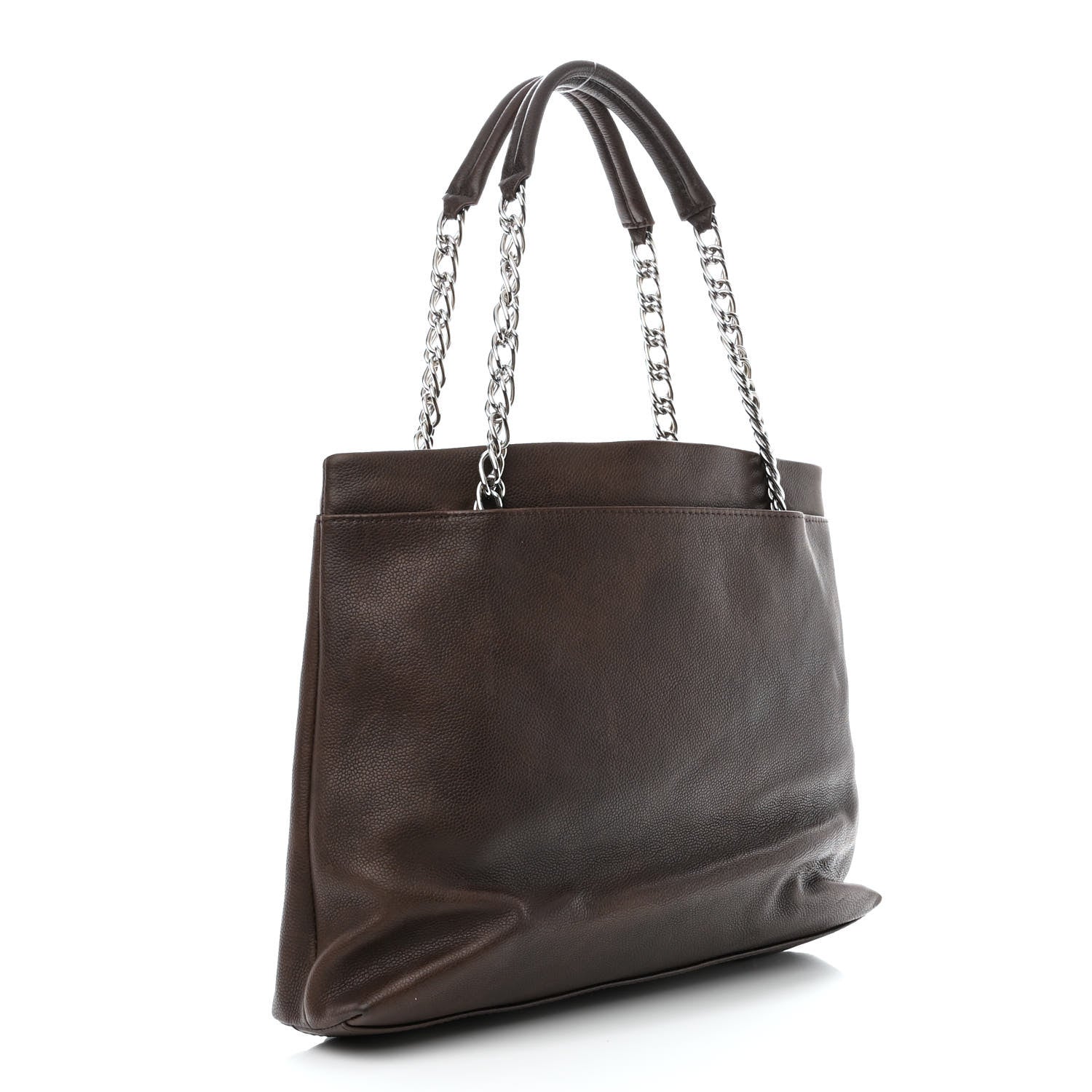 Chanel Caviar CC Timeless Shoulder Bag Dark Brown 3 of 10