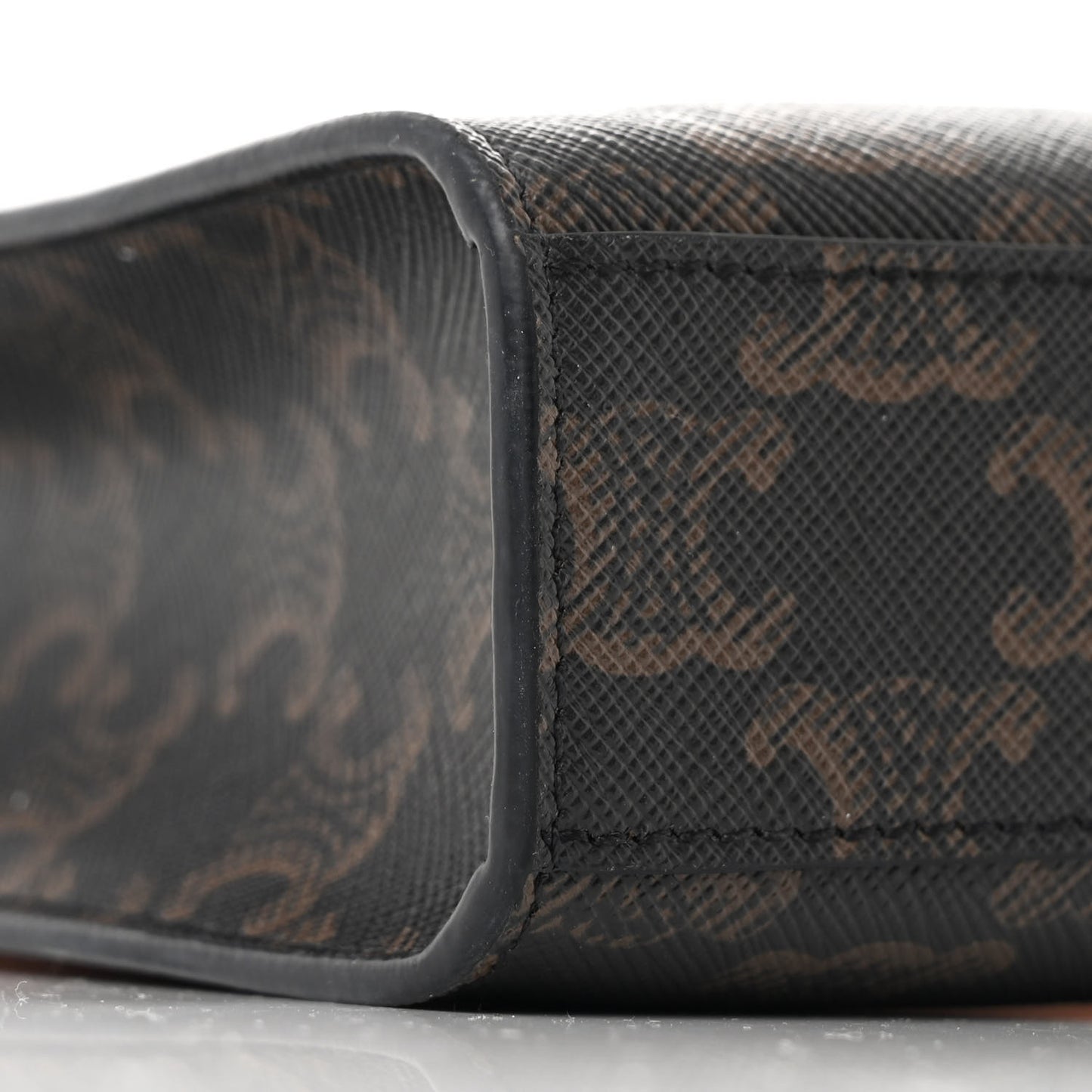 Triomphe Canvas Calfskin Mini Vertical Cabas Tan