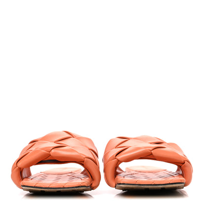 Bottega Veneta Nappa Maxi Intrecciato Lido Flat Sandals 39.5 Papaya 3 of 10