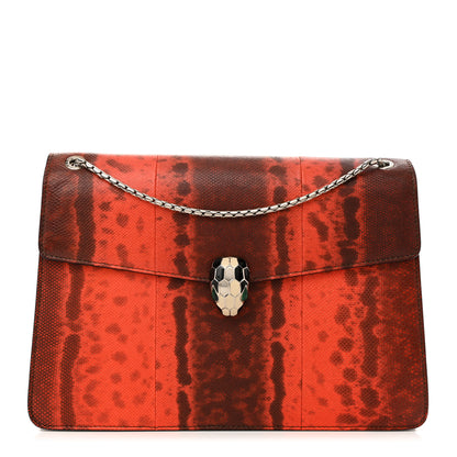 Bulgari Karung Serpenti Forever Large Shoulder Bag Red 2 of 29