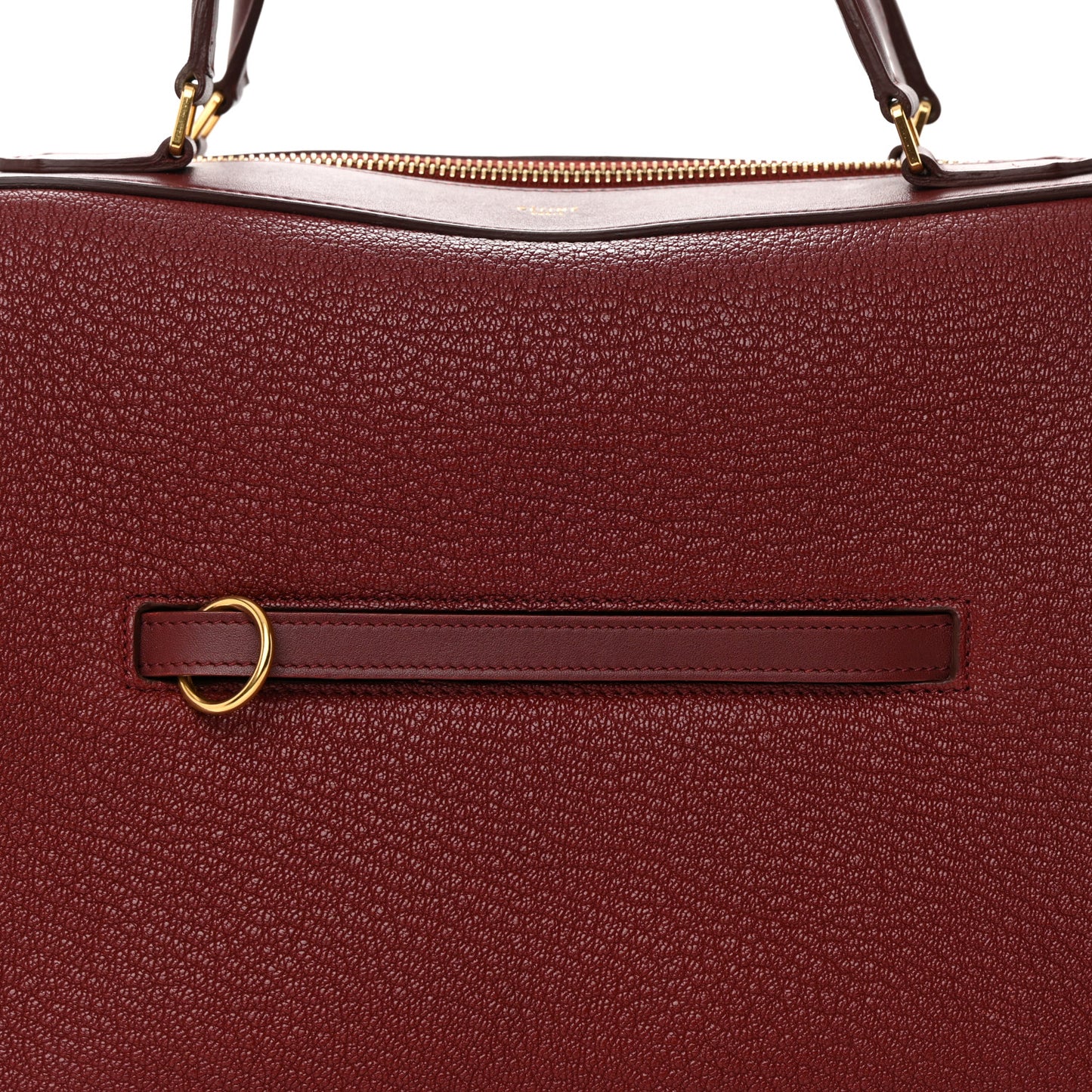 Bullhide Calfskin Small Ring Bag Dark Ruby