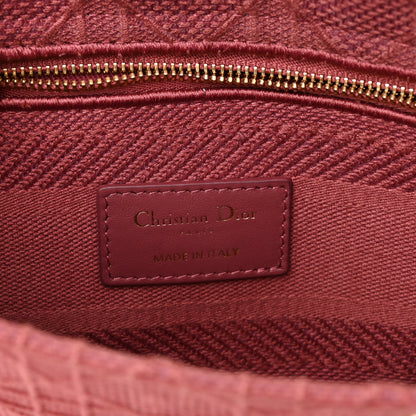 Christian Dior Canvas Embroidered Cannage Medium Lady D-Lite Pink 6 of 9