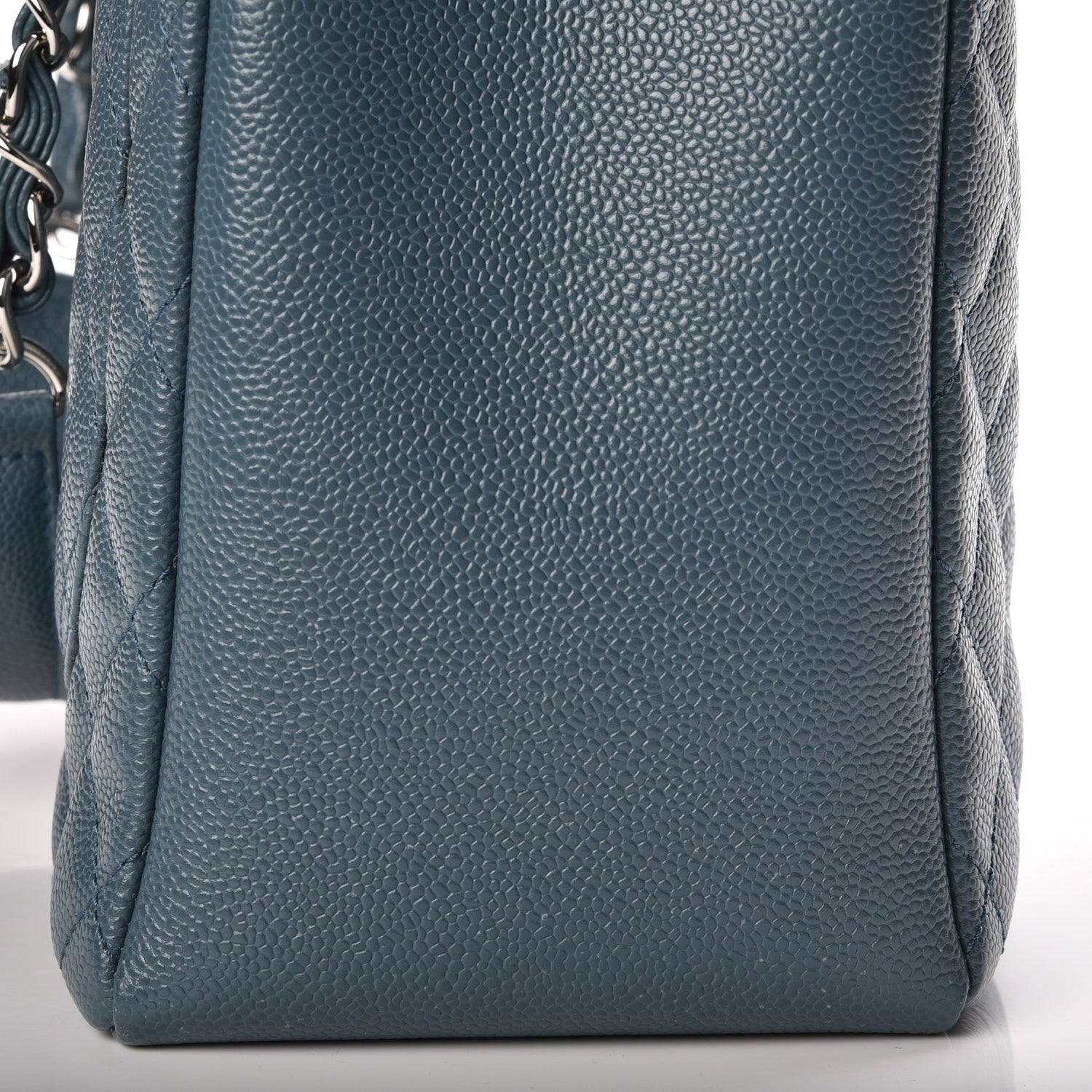 Chanel Caviar Quilted Grand Shopping Tote GST Blue 8 of 10