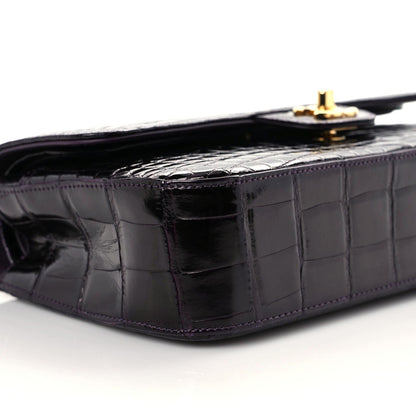 Chanel Alligator Medium Double Flap Purple 5 of 13