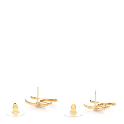 Chanel Crystal Large CC Earrings Gold 3 of 5