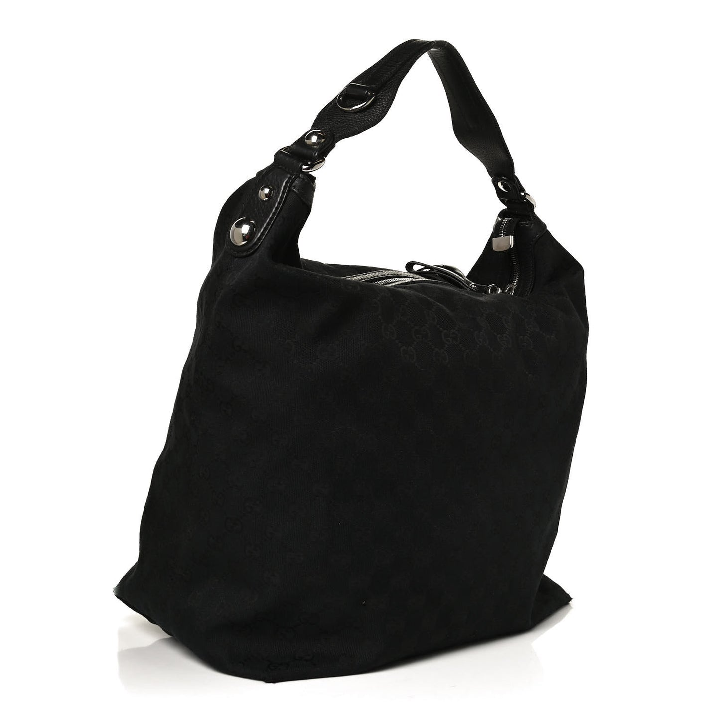 Monogram Icon Bit Large Hobo Black
