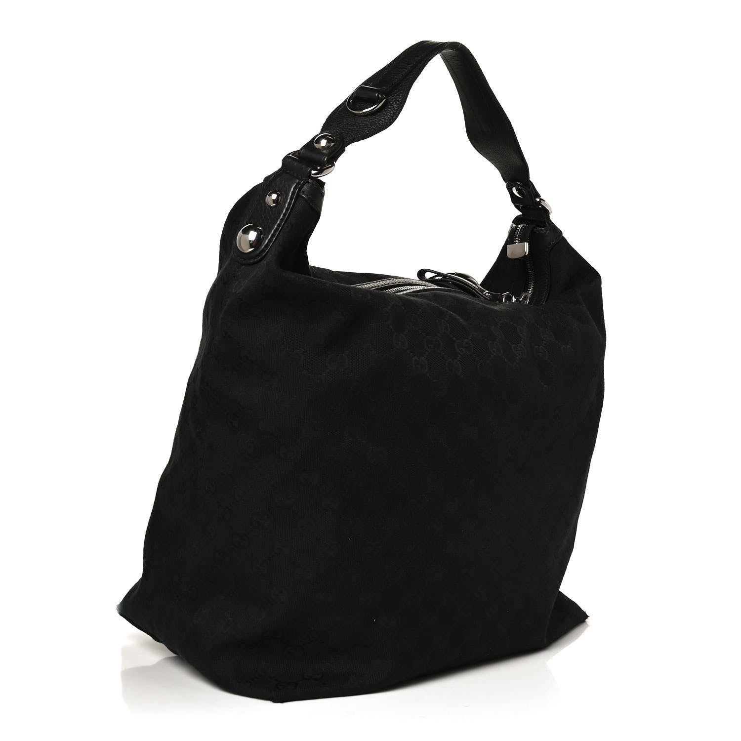 Gucci Monogram Icon Bit Large Hobo Black 2 of 12