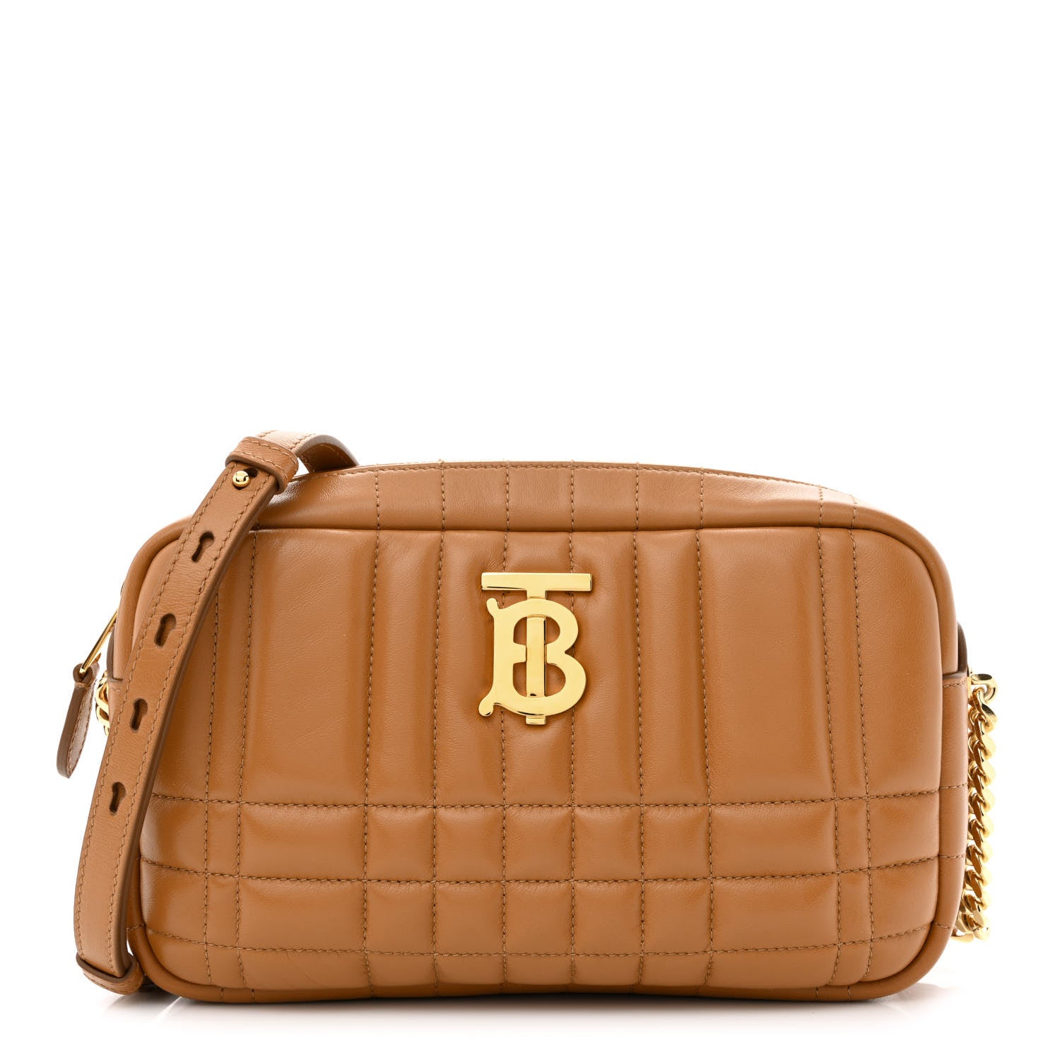 Burberry Lambskin Quilted Small Lola Camera Bag Maple Brown 1 of 11