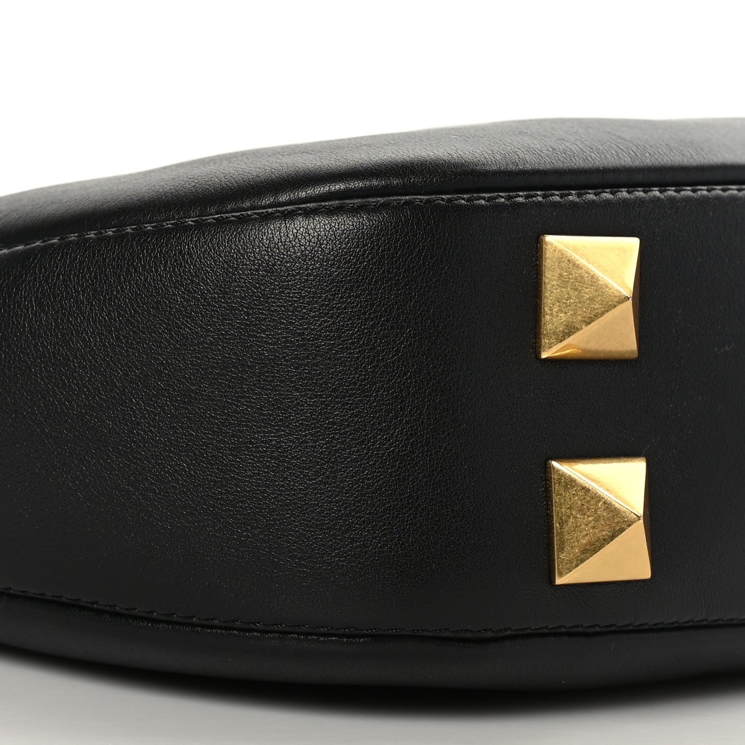 Valentino Garavani Calfskin Stud Sign Zip Hobo Black 7 of 8