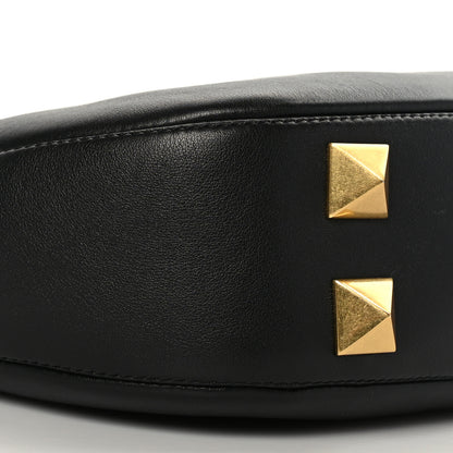 Valentino Garavani Calfskin Stud Sign Zip Hobo Black 7 of 8