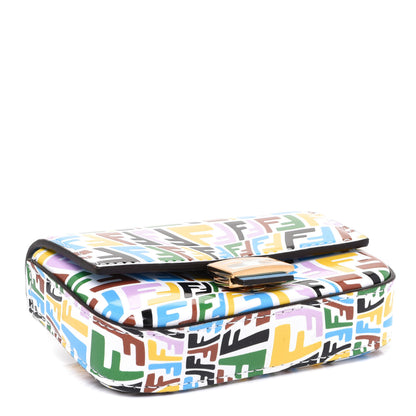 Fendi X SARAH COLEMAN Vitello Liberty Ceylon Micro FF Fish Eye Embossed Nano Baguette Charm Multicolor Cyber Blue 4 of 6