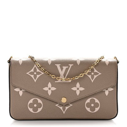 Louis Vuitton Empreinte Monogram Giant Felicie Pochette Tourterelle Creme 2 of 8