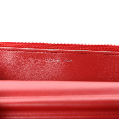 Chanel Lambskin Diamond Stitched Wallet On Chain WOC Red 7 of 12