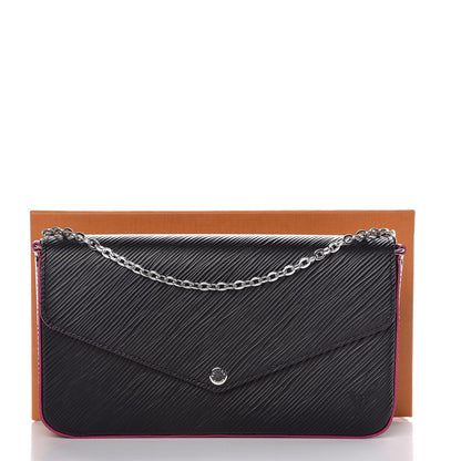 Louis Vuitton Epi Pochette Felicie Black Hot Pink 8 of 9