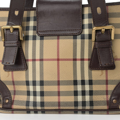 Burberry Haymarket Check Buckle Satchel Chocolate 10 of 13