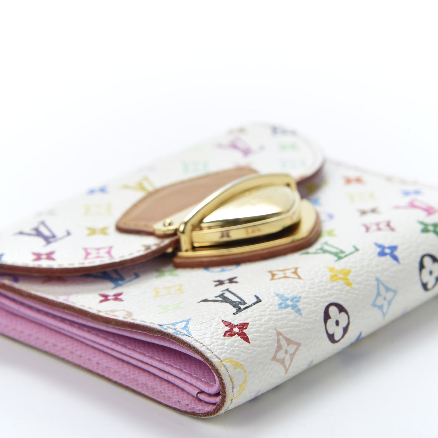 Monogram Multicolor Joey Wallet White Litchi