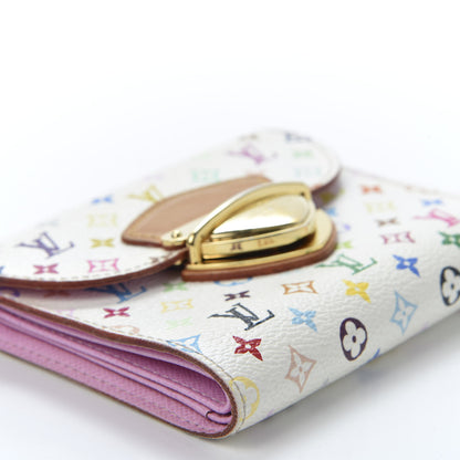 Louis Vuitton Monogram Multicolor Joey Wallet White Litchi 5 of 8