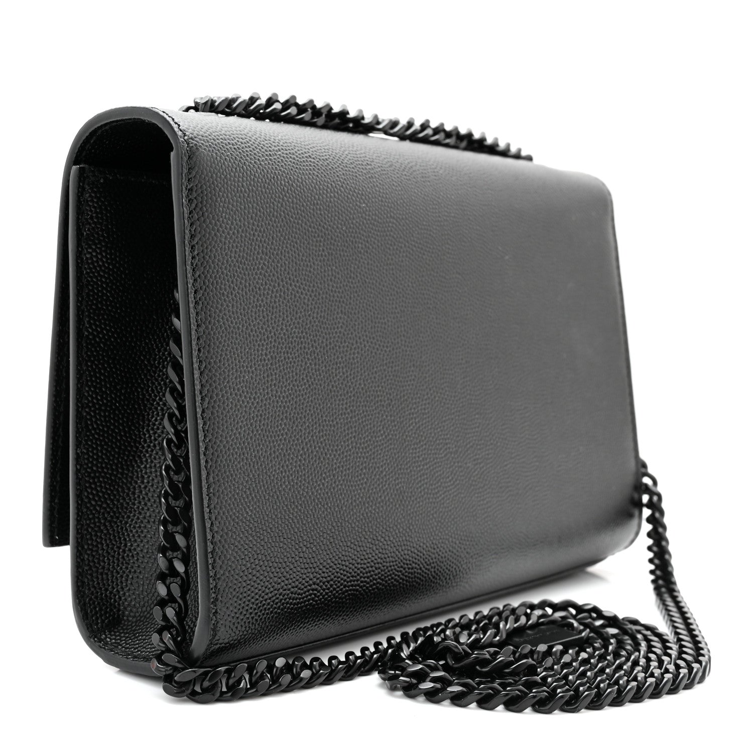Saint Laurent Grain De Poudre Small Monogram Kate Satchel Black 3 of 10
