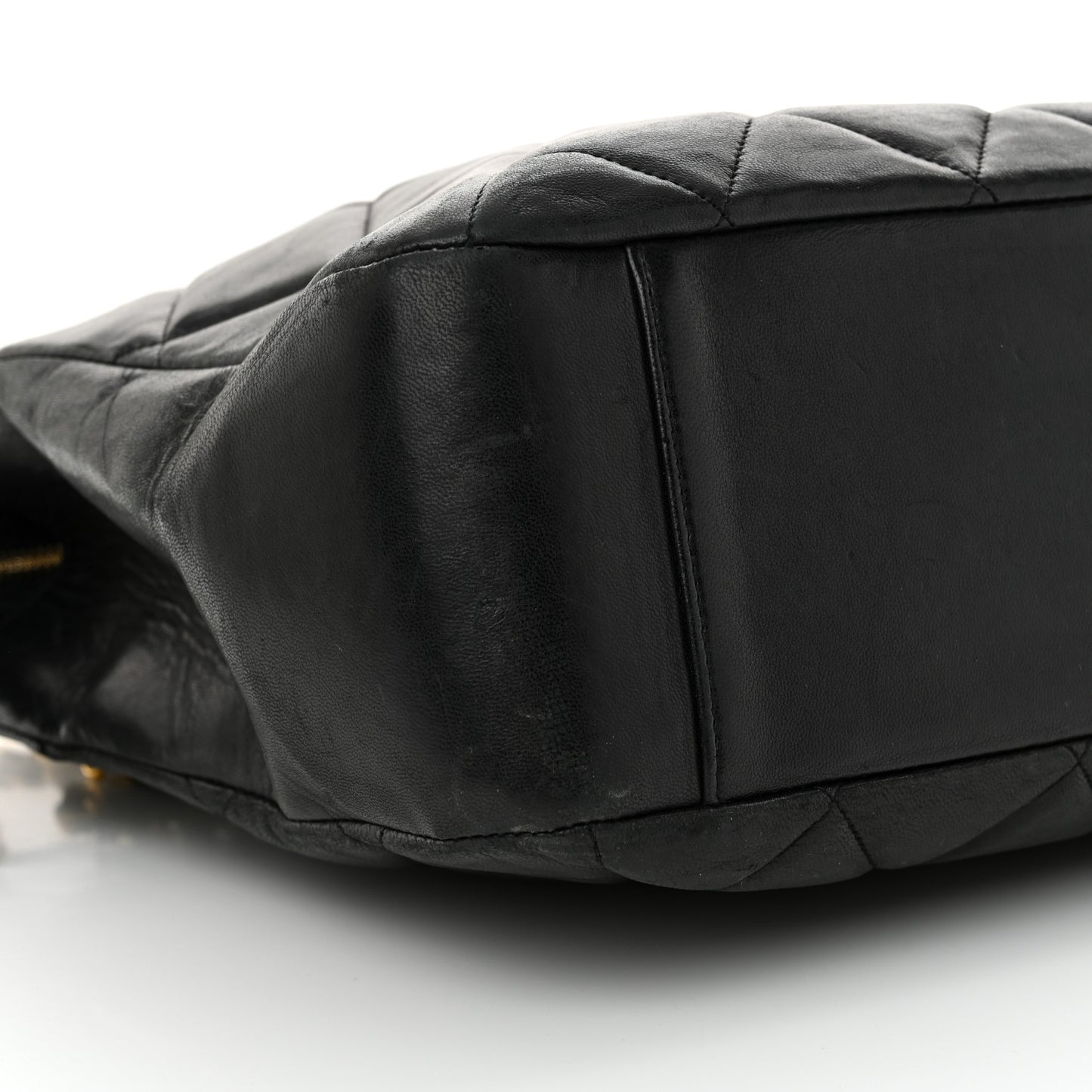 Lambskin Quilted Shoulder Bag Black