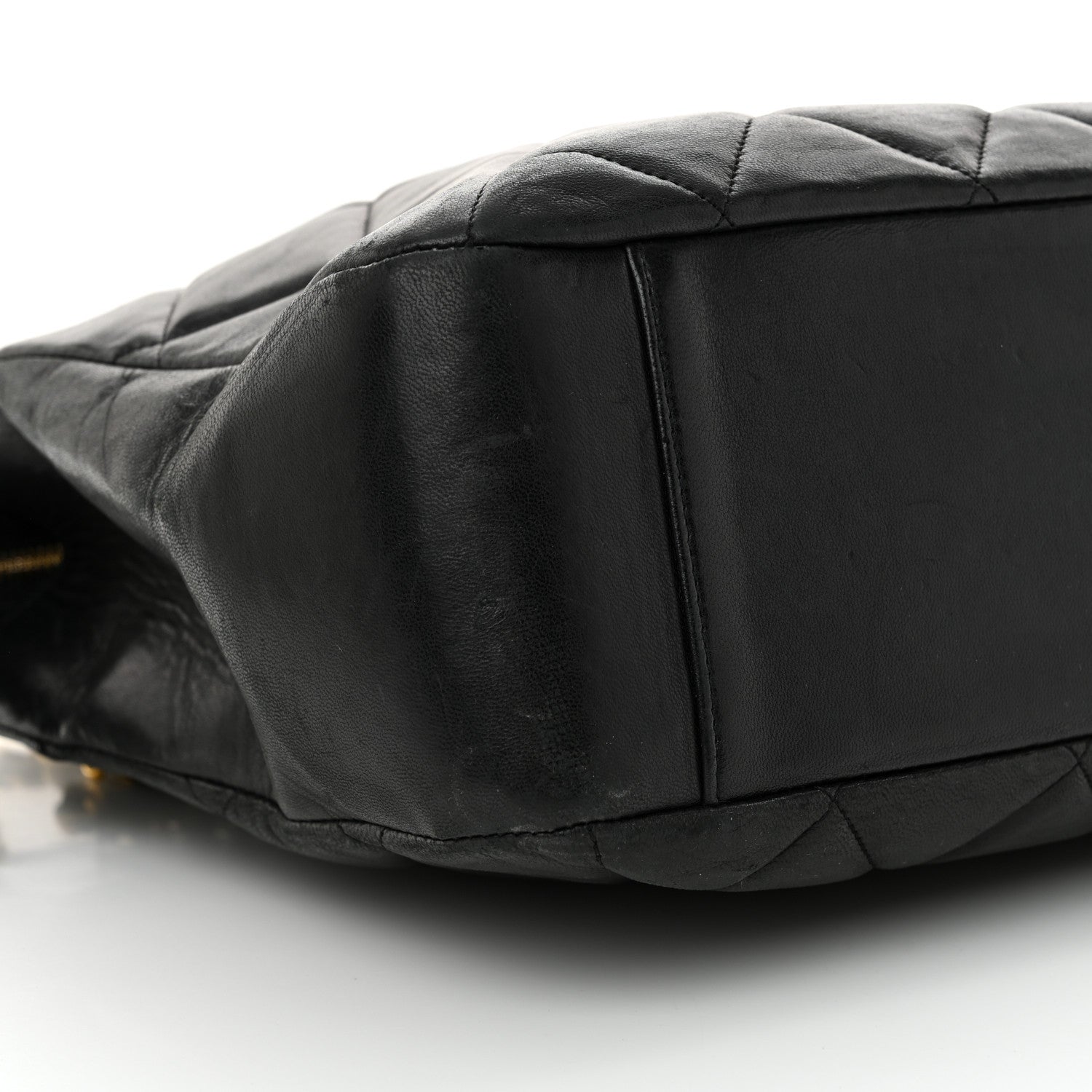 Chanel Lambskin Quilted Shoulder Bag Black 10 of 15