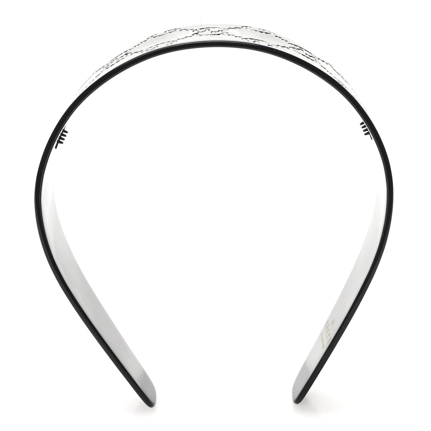Resin Crystal Interlocking G Headband Black
