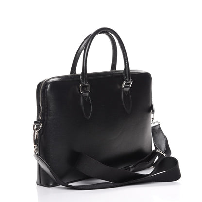 Burberry Textured Calfskin Barrow Briefcase Black 3 of 8