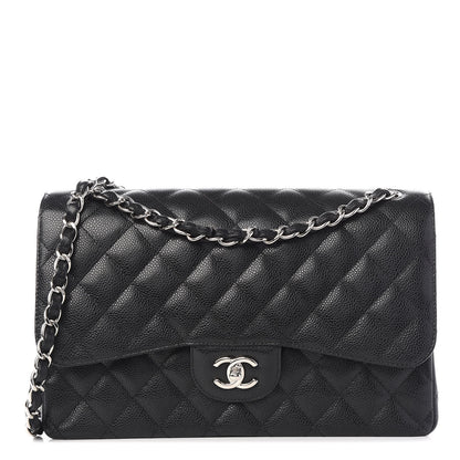 Chanel Caviar Quilted Jumbo Double Flap Black 1 of 8