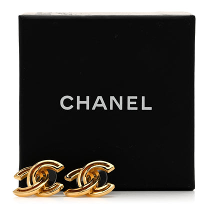 Chanel Metal Obazine CC Earrings Gold 5 of 5