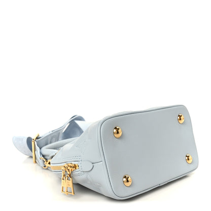 Louis Vuitton Calfskin Bubblegram Alma BB Ice Blue 4 of 9