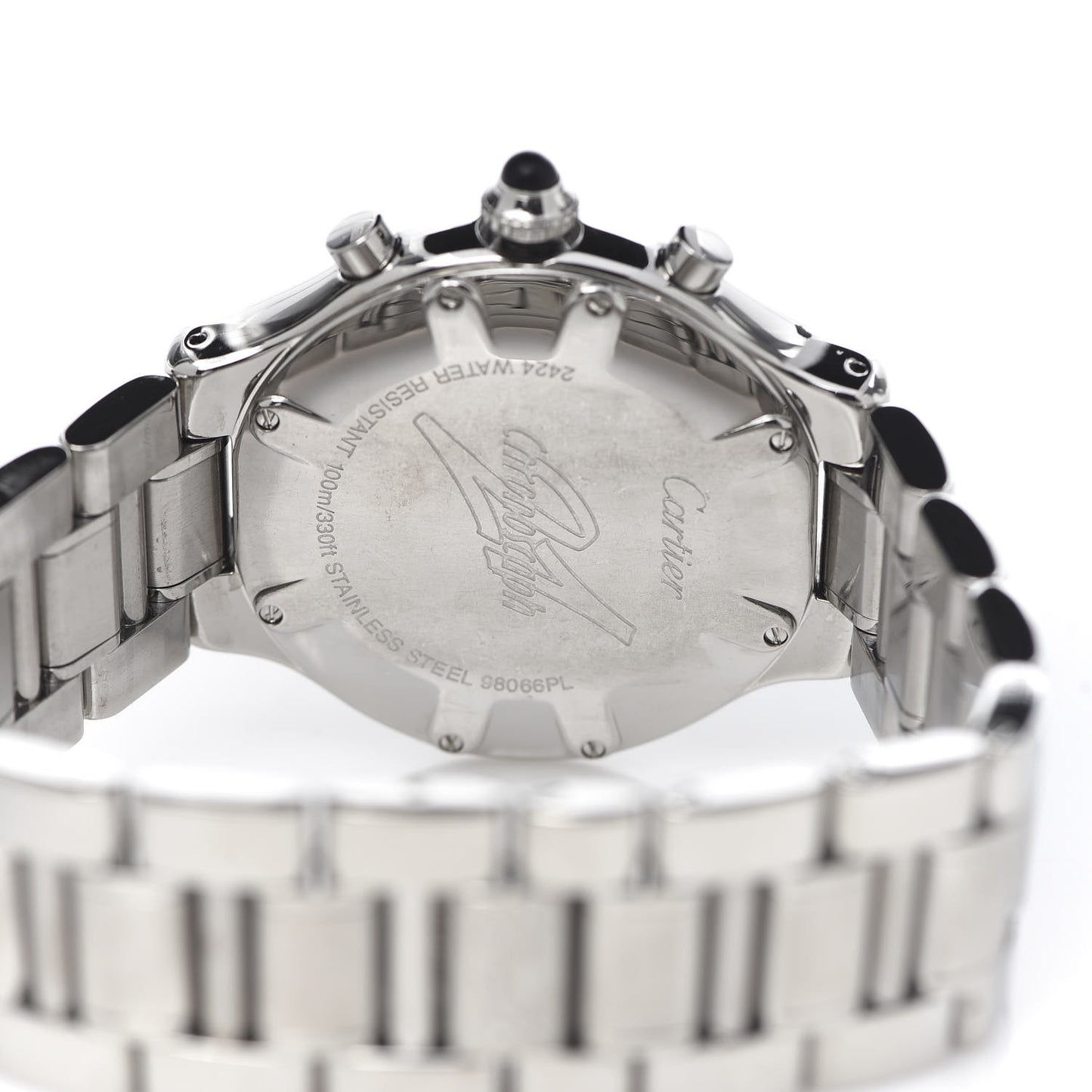 Stainless Steel 38mm Must de 21 Chronograph Quartz Watch Black