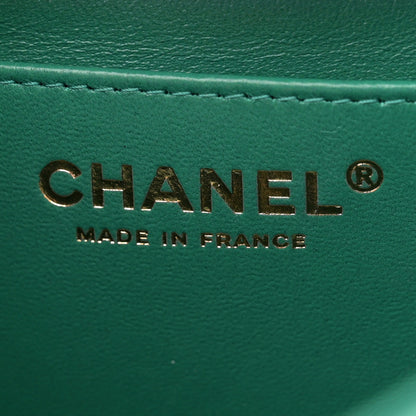 Chanel Iridescent Calfskin Quilted Mini Rectangular Flap Green 6 of 11