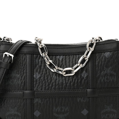 MCM Visetos Mini Aren Chain Crossbody Bag Black 9 of 11