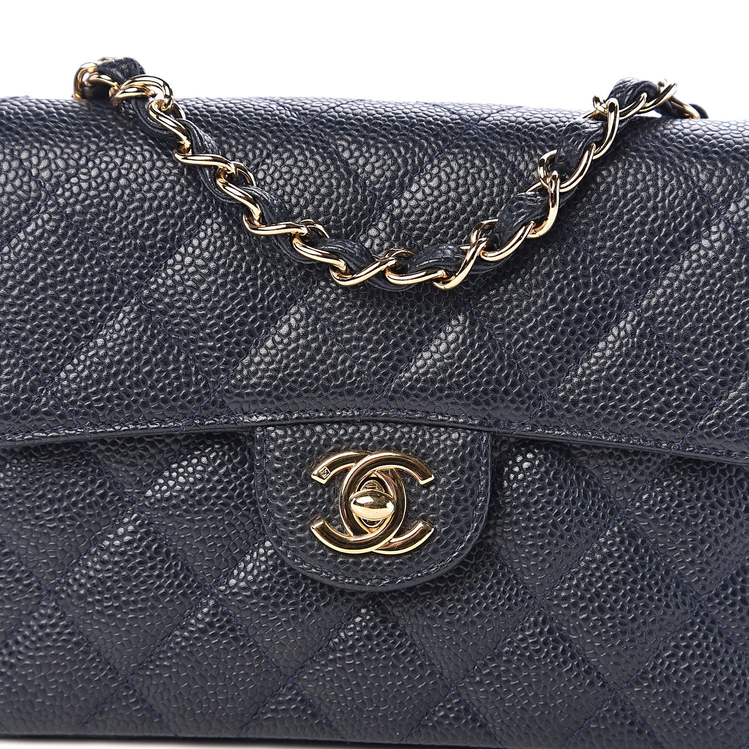 Chanel Caviar Quilted Mini Square Flap Navy 11 of 11