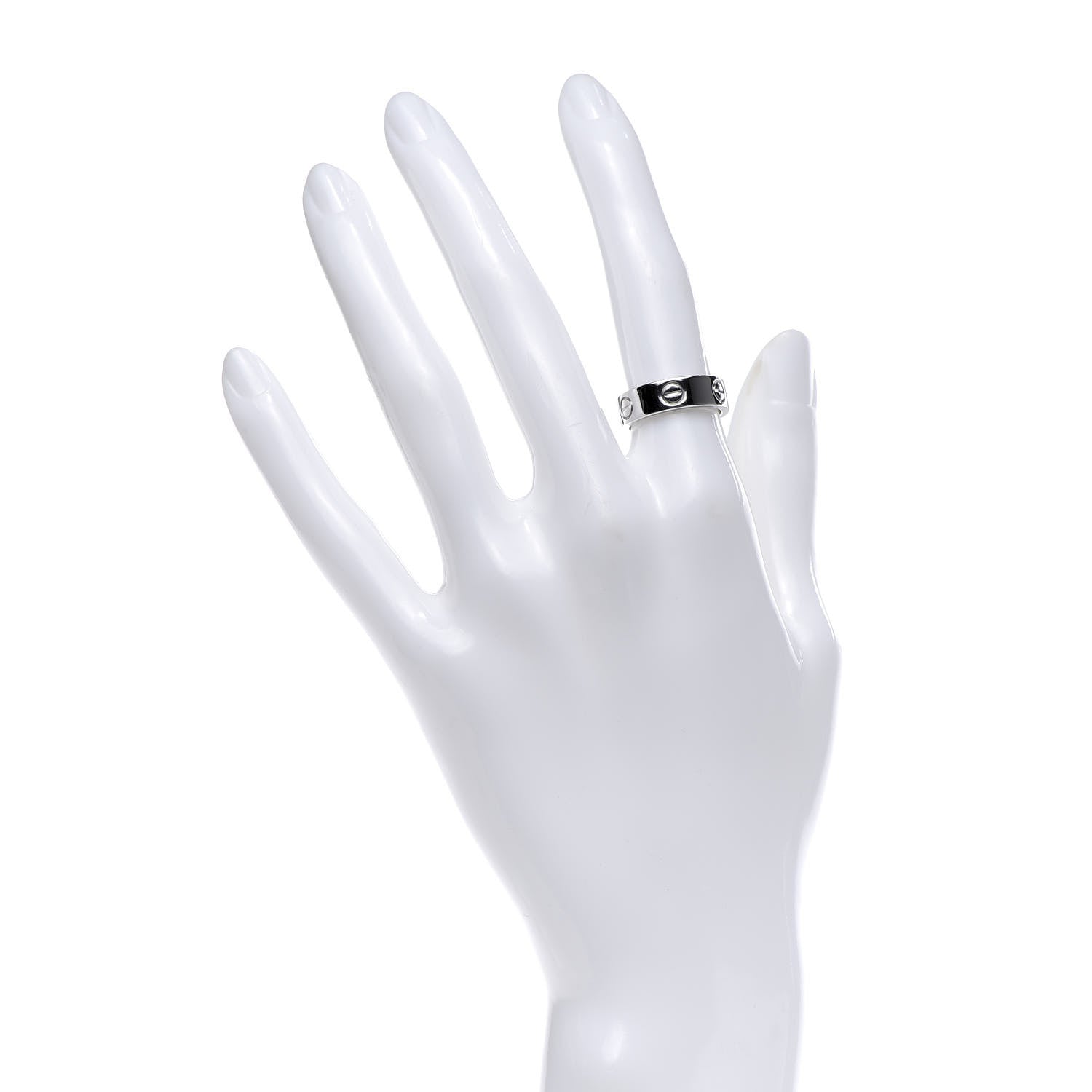 Cartier 18K White Gold 5.5mm LOVE Ring 50 5.25 2 of 5