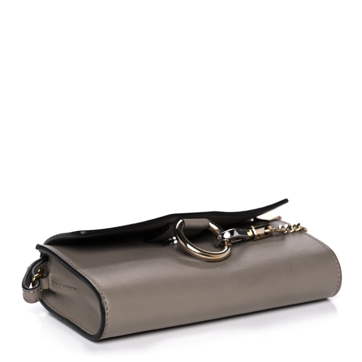 Chloe Suede Calfskin Mini Faye Shoulder Bag Motty Grey 4 of 12