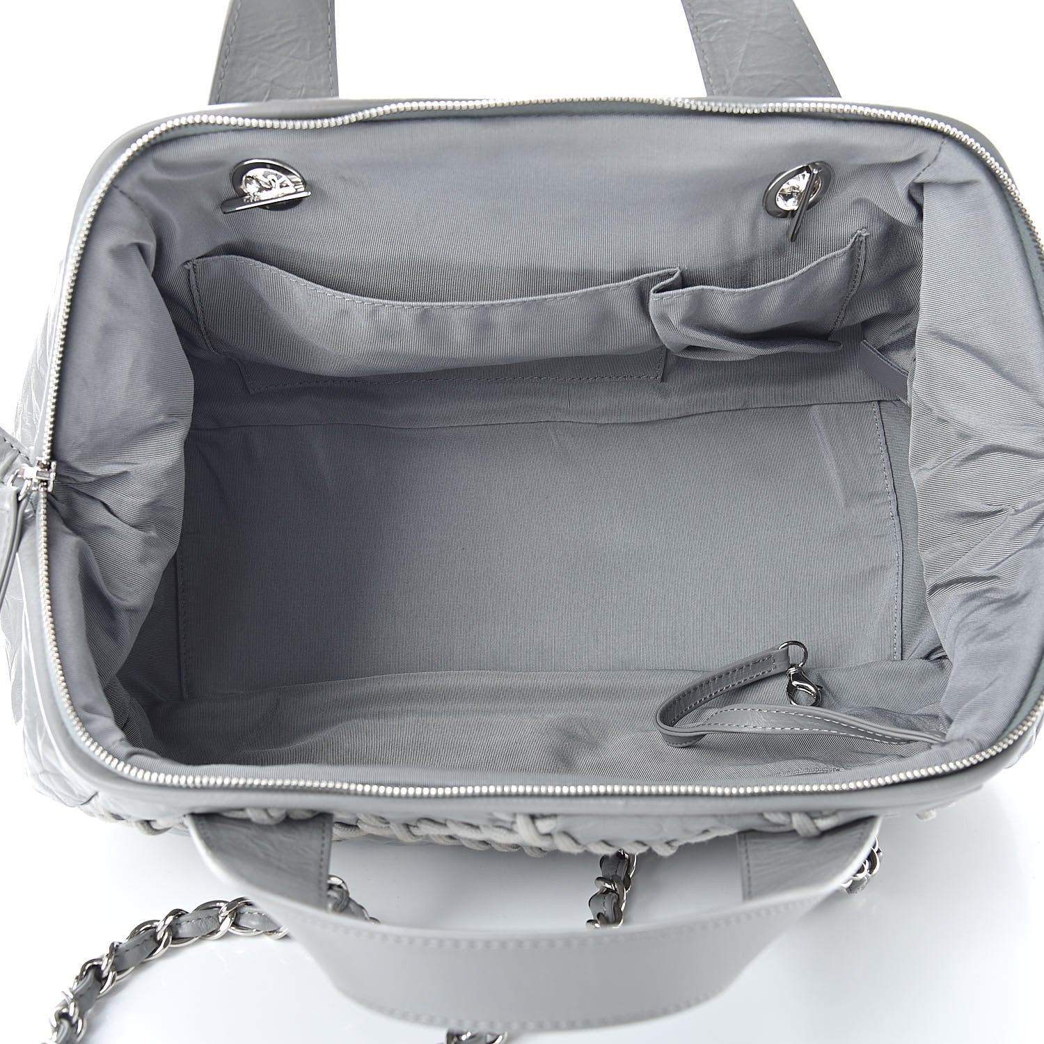 Chanel Calfskin Ultra Stitch Bowler Grey 5 of 10